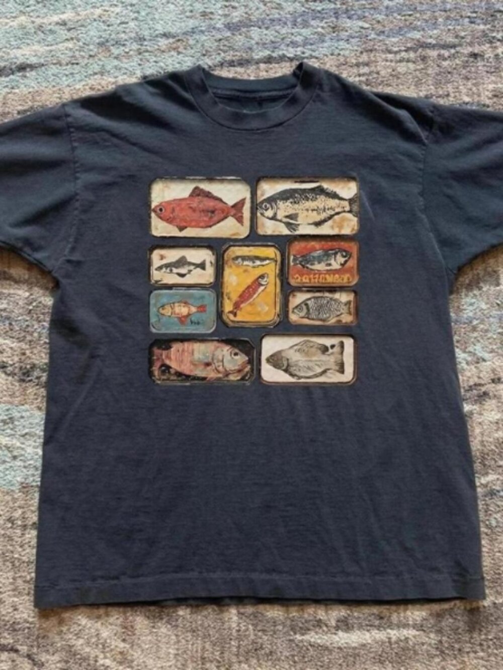Vintage Style Sardine Tin Graphic T-Shirt